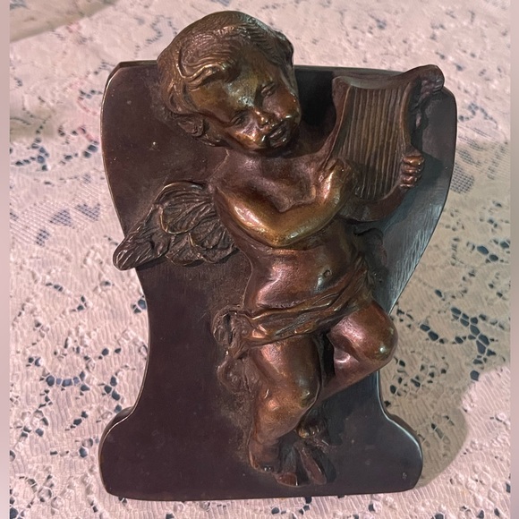 Other - Bronze‎ Cherub bookend- Vintage